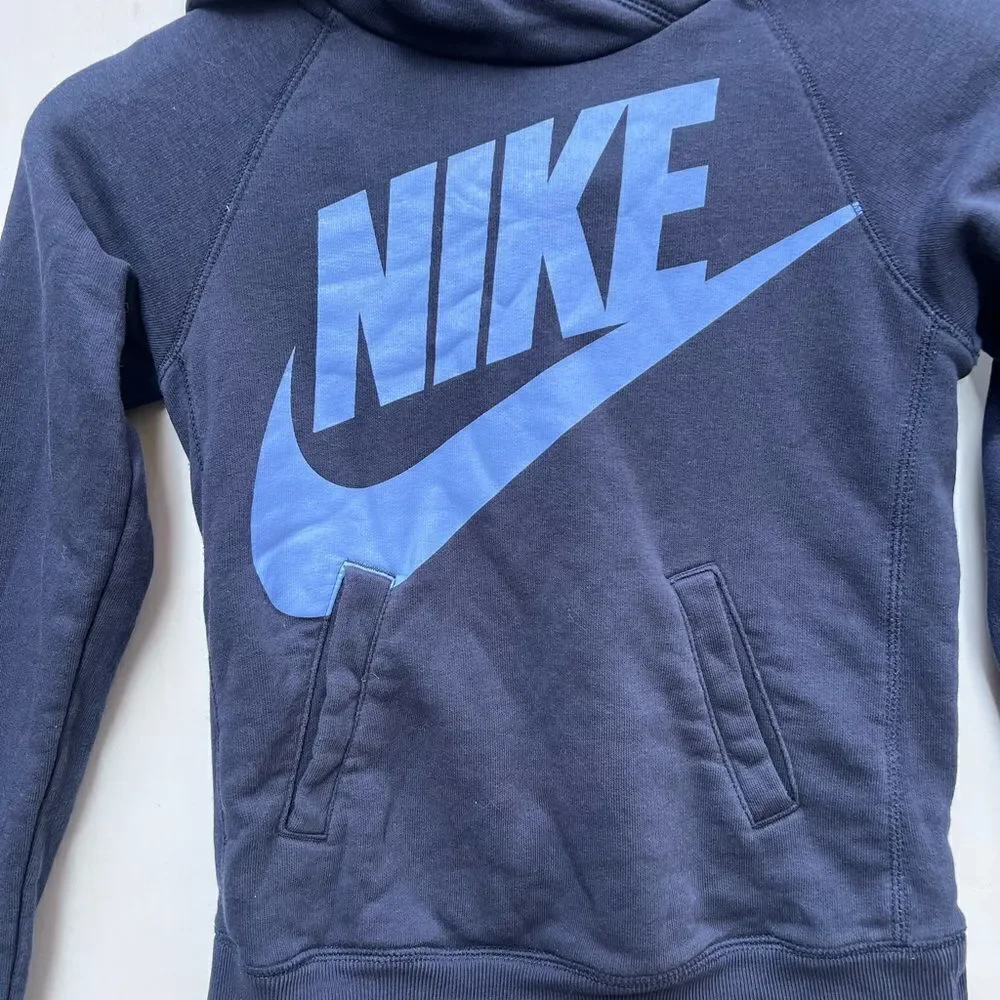 Nike Girls' RALLY FUNNEL Hoodie Navy Size Small